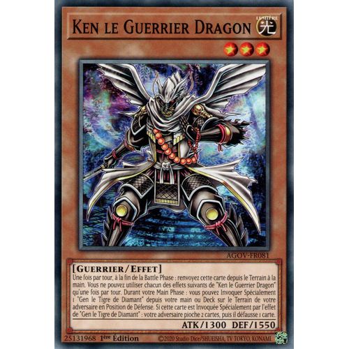 Yu Gi Oh ! Ken Le Guerrier Dragon Agov-Fr081 Commune En Français