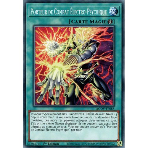Yu Gi Oh ! Porteur De Combat Électro-Psychique Agov-Fr085 Commune En Français