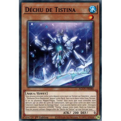 Yu Gi Oh ! Déchu De Tistina Agov-Fr086 Commune En Français