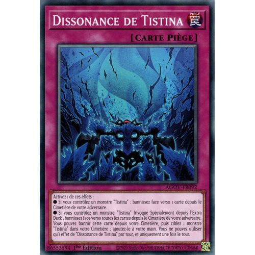 Yu Gi Oh ! Dissonance De Tistina Agov-Fr092 Commune En Français