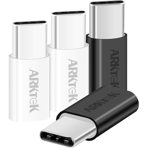 Hamiltion-Adaptateur Usb-C, Usb Type C (Mâle) À Micro Usb (Femelle) Adaptateur Pour Synchronisation Et Chargement De Données (4 Paquets)