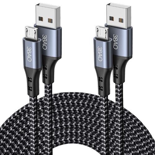 Hamiltion-Câble Micro Usb,[1M 2M /Lot De 2] Nylon Tressé Usb A Vers Micro Compatible Avec Appareils Android,Samsung Galaxy S6 Edge S7 S5 J7 J6 J5 J3,Ps4 Manette,Huawei,Kindle, Nokia,Sony, Lg,Xiaomi