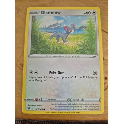 Carte Pokémon Glameow 127/189 (Chaglam)