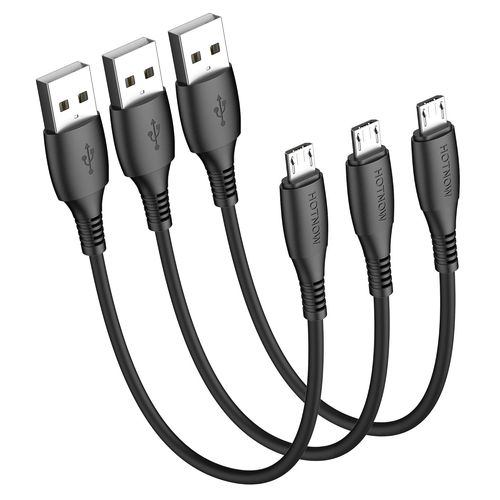 Hamiltion-Câble Micro Usb Câble Court De 0,3 M, [30 Cm, Lot De 3] Chargeur Android Câble Court Durable Câble De Charge Rapide Pour Samsung Galaxy S7 S6 S7 Edge S5, Note 5, Ps4, Etc