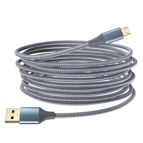 Hamiltion-Câble Micro Usb Extra Long De 5 M, Câble De Charge Tressé Usb A Vers Micro Pour Samsung S7/S6/S5, Ps4, Kindle Fire, Tablette Fire Hd, Xbox, Nexus, Sony Phone Et Plus Encore