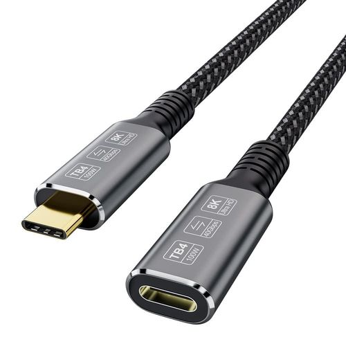 Hamiltion-Rallonge Thunderbolt 4 Cable Extension 40Gbps Adaptateur Usb C Male Vers Femelle Supporte 5K@60Hz Video/ 100W Charging(0.8M) Pour Télévision