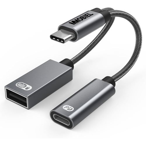 Hamiltion-Usb-C To Usb Adapter Otg-2 In 1 Splitter Usb C To Usb A And Usb C-Type-C Charging Pd 60W-Compatible Avec Ipad, Iphone, Macbook, Samsung Galaxy S, Galaxy Tab, Xiaomi-Aluminum