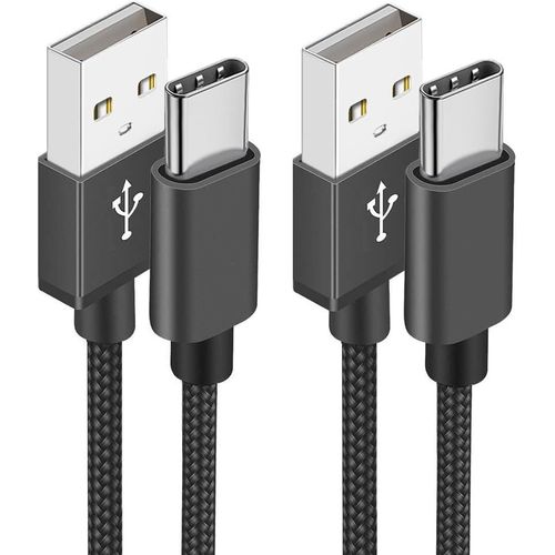Hamiltion-Cable Usb C, [2m+1m/Lot De 2] Câble Usb C Charge Rapide 3a Fil Chargeur Type C Tressé Cable Usb A Vers Usb C Pour Samsung Galaxy S20 S21 S22 S23 S9 A11 A12 A13 A20e A21s A33 A52 A53 A54,Swi