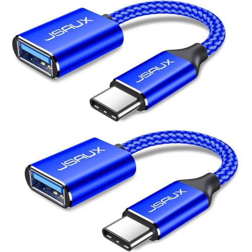 Hamiltion-Adaptateur Usb A Vers Usb C, Adaptateur De Câble Usb C Otg-Bleu