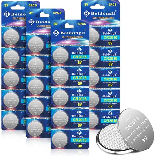 Hamiltion-Lot De 20 Piles Bouton Cr2016 3 V Au Lithium Cr 2016