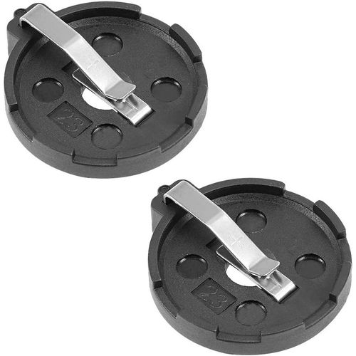 Hamiltion-Lot De 2 Boîtiers Horizontaux Pour Piles Bouton Cr2025 Cr2016 Noir