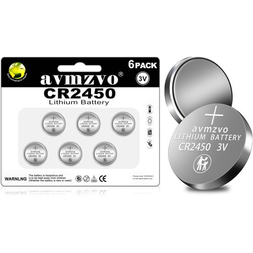 Hamiltion-Cr2450 Lot De 6 Piles Bouton Au Lithium 3 V Cr 2450