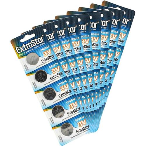Hamiltion-50 X Pile Bouton Cr2016, Pile Au Lithium 3 V (10 Paquets De 5 Piles)