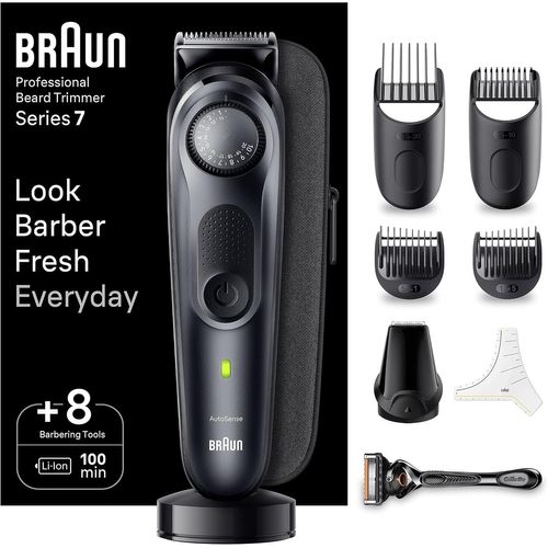 Hamiltion-Tondeuse À Barbe Professionnelle Series 7 Bt7441, Tondeuse À Barbe Électrique, Avec Problade, La Lame La Plus Affûtée De , Outils Professionnels, Base De Recharge, Étui De Voyage