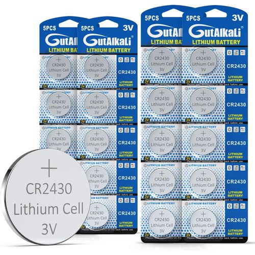 Hamiltion-Lot De 20 Piles Bouton Au Lithium Cr2430 3 V
