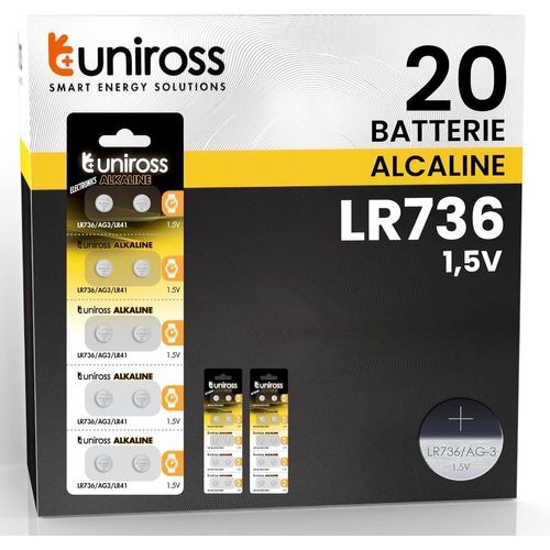 Hamiltion-Batterie Ag3/Lr736/Lr41 1,5 V Piles Alcalines À Bouton-2 Ampoules De 10 Piles