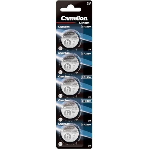 Hamiltion-Pack De 5 13005450 Lithium Pile Bouton Cr2450 (Argent)