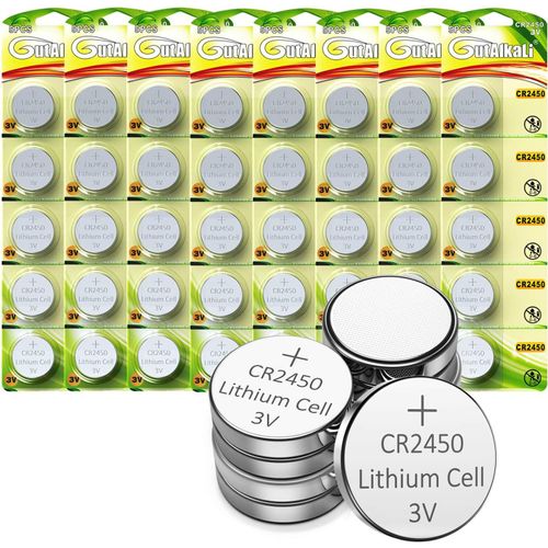 Hamiltion-Cr2450-Lot De 40 Piles Bouton Au Lithium-3 V