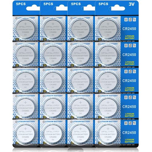 Hamiltion-2450 Pile Au Lithium 3 V Cr2450-20Er Pack Argenté