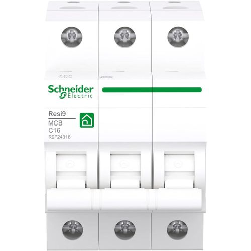 Hamiltion-1334304 Schn Resi9 3P C16A Disjoncteur Caractéristiques 6Ka, 16A C, Nennstrom 16A