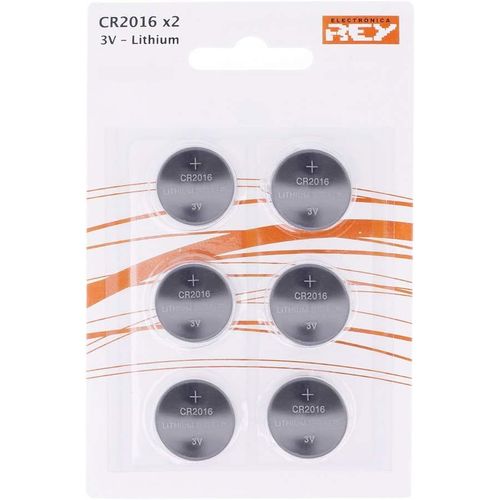 Hamiltion-Lot De 6 Piles Cr2016 3V, Pile Bouton Au Lithium Alcaline