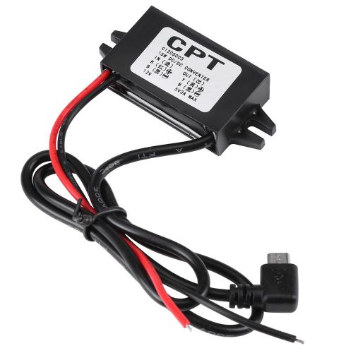 Hamiltion-Convertisseur De Tension Abaisseur Non Isolé Dc-Dc 12V À 5V 3A Adaptateur Micro Usb Convertisseur Régulateur De Tension Module Abaisseur Transformateur Étanche Pour Smartphone De Voiture