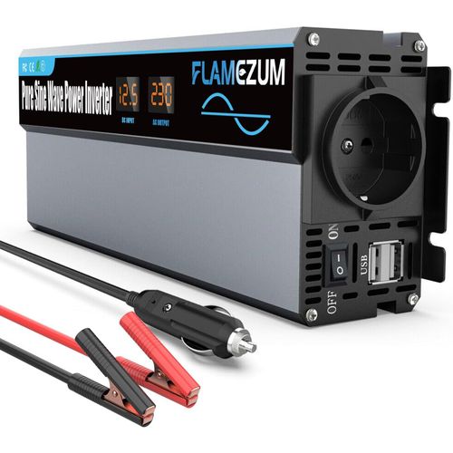 Hamiltion-1000w Convertisseur 12v 220v Pur Sinus Onduleur Transformateur De Tension Écran Led Moniteur, Port Usb 3.4a,Prises Ac Convertisseur De Tension Power Inverter Avec Allume Cigare Prise Electr