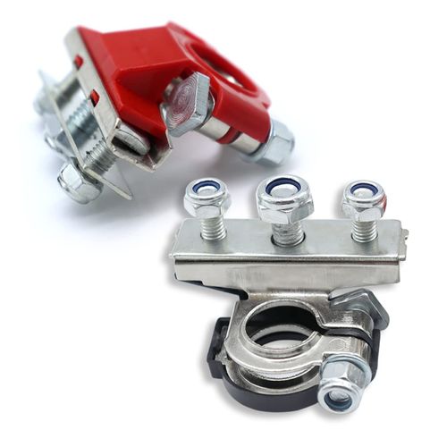 Hamiltion-Cosse Batterie 12v/24v Voiture À 3 Voies, Clip De Borne De Connexion De Batterie, Batterie Terminal, Adapté Pour Voiture, Camionnette, Marine (1 Paire)