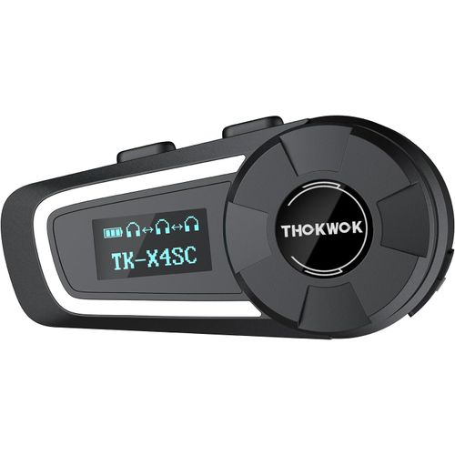 Hamiltion-Intercom Moto Duo Pour 6 Casques Tk-X4sc Ecouteur Bluetooth Pour Casque, Kit Main Libre Oreillette Avec Affichage Lcd/Stéréo Hi-Fi/Partage De Musique, Communication Système Pour Motoneige