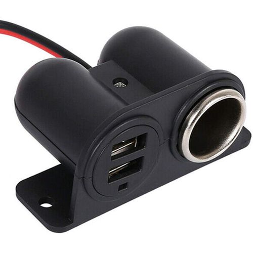 Hamiltion-Prise Allume Cigare Usb 12 V 24v, 3.1a Répartiteur Allume-Cigare Avec Double Prise D'alimentation Usb, Pour Voiture, Camion, Camping-Car, Téléphone, Port Usb, Etc.