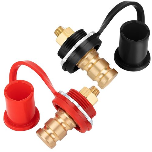Hamiltion-Borne De Chargeur De Batterie M10 Cosse Batterie Voiture 250 A Connecteur Batterie 20 Mm Adaptateur À Distance Pour Camion Vr Bateau Noir Et Rouge 2 Pièces