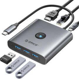 Hamiltion-Hub Usb C, Station D'Accueil Usb C 6 En 1 Avec Hdmi 4K@30Hz, 3 Usb-A 3.0, Pd 100W, 2.5G Ethernet, Adaptateur Usb C Pour Macbook Pro Air, Hp, Samsung, Dell, Surface Pro, Et Autres Appareils