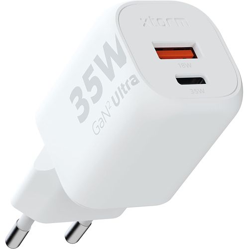 Hamiltion-Chargeur 35w Gan2 Ultra, Technologie Gan, Usb-C Et Usb-A, Power Delivery, Plastique Recyclé Grsblanc