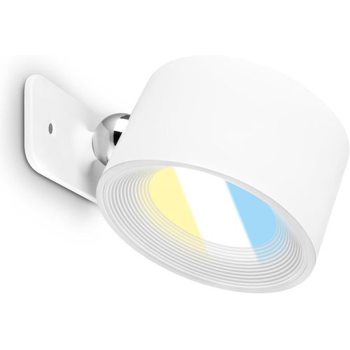 Hamiltion-Applique Murale Sans Alimentation Électrique Avec Batterie, Amovible Par Aimant, Pivotante À 360 Degrés, Dimmable, Applique Intérieure, Lampe De Lit, Lampe De Lecture, 8,7x7,5x4,8cm, Blanc