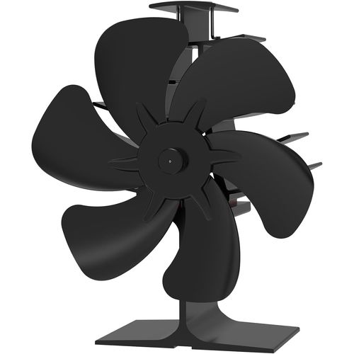 Hamiltion-Ventilateur De Poêle - Ventilateur De Cheminée - Ustensile De Cheminée - Ventilateur Pour Poêle À Bois - Poêle À Granulés - Sans Courant - Fonctionnement Silencieux Avec Thermomètre -