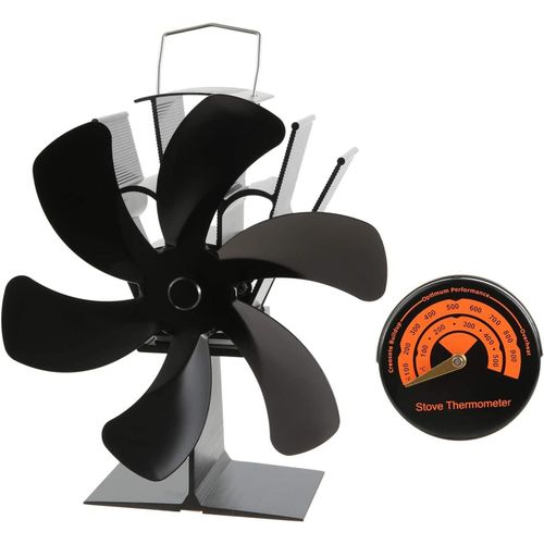 Hamiltion-Ventilateur De Poêle À Bois Alimenté Par La Chaleur Avec 6 Lames Pour Poêle À Bois, Ventilateur De Cheminée Écologique Silencieux Pour La Maison