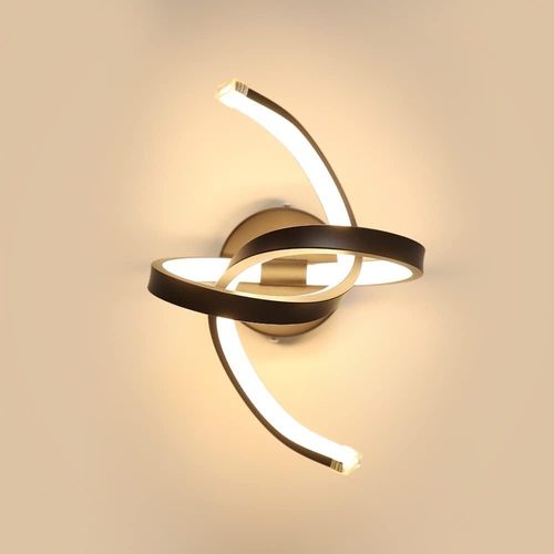 Hamiltion-Applique Murale Interieur, 16W Appliques Led Design Courbe, Lampe Murale Moderne En Acryliquel Pour Chambre, Salon, Hôtel, Escalier, Allée, 3000K Blanc Chaud