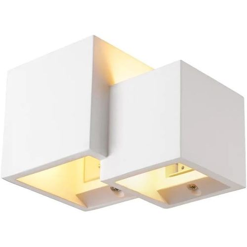 Hamiltion-Plastra Wl Cubes 1004733 Applique Murale En Saillie, Applique Murale, Spot De Plafond G9 15,0 W Blanc, 19,7 Cm X 13,5 Cm