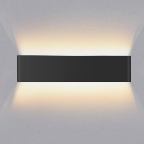 Hamiltion-Applique Murale Interieur 16W 40Cm Haut Et Bas Luminaires Intérieur Aluminium Décorer/Moderne Applique Murale Blanc Chaud 3000K Appliques Convient Pour Salon|Chambre|Couloir¿Noir¿