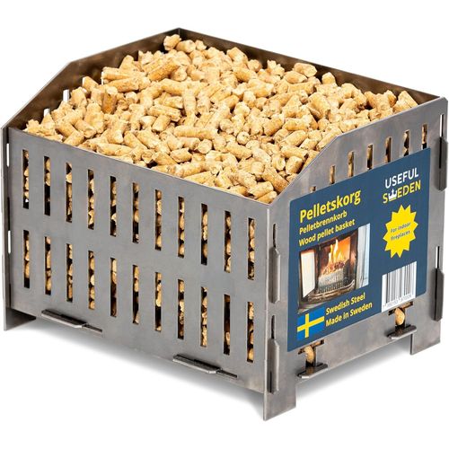 Hamiltion-Brûleur À Granulés De Bois Pour Poêle À Bois Ou Cheminée Ouverte, Acier Suédois, (P X L X H) 17,7 X 24 X 17 Cm, 2 Kg, Réchaud Portable