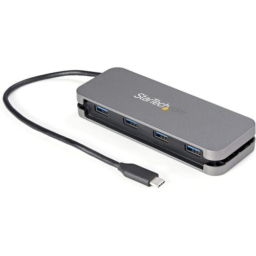 Hamiltion-Hub Usb C 4 Ports-4X Usb-A-Hub Usb 3.0 Type-C 5Gbps (Usb 3.2 Gen 1)-Alimenté Par Bus-Adaptateur Hub Usb-C To Usb-A Portable-Câble 28.5Cm/Rangement Intégré (Hb30Cm4Ab)
