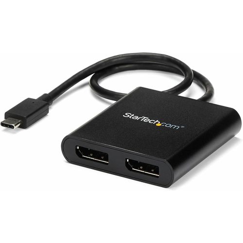 Hamiltion-Adaptateur Usb-C Vers Double Displayport 1.2, Hub Usb-C Multi-Moniteur Mst, Double Écran 4K 30Hz/1080P 60Hz Dp Extender/Splitter Pour Ordinateur Portable, Câble Intégré (Mstcdp122Dp)
