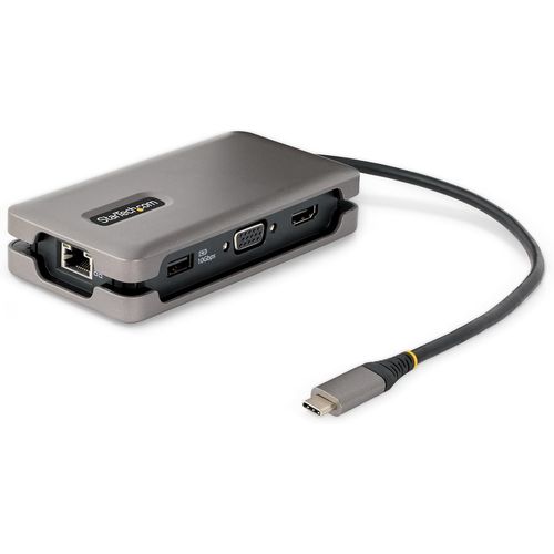 Hamiltion-Adaptateur Multiport Usb-C-4K60Hz Hdmi/Vga-Hub Usb 3 Ports-100W Pd Pass-Through, Gbe, Mini Station D'Accueil Avec Chargeur-Adaptateur Usb C Vers Hdmi, Câble De 30Cm (Dkt31Cvhpd3)