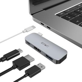Hamiltion-Hub Usb C, Adaptateur Usb C Avec Hdm 4K, 100 W Pd, Port Usb 3.0, Adaptateur Multiport Usb C Vers Hdmi Pour Macbook Air Pro, Nouveau Mac, Ipad Pro, Autres Appareils De Type C