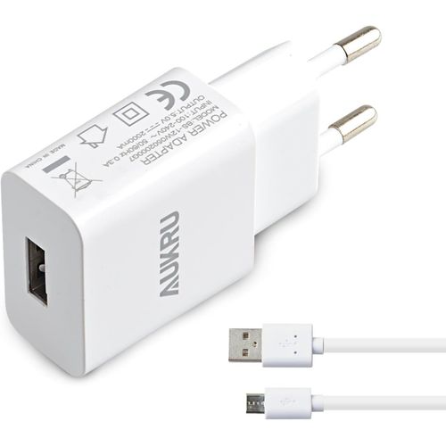 Hamiltion-Chargeur Secteur 5V 2A Adaptateur Usb Inclus Cable Micro-Usb Pour Samsung Galaxy S7/Htc/Nexus 6P/ Lg G5/ Nokia/Huawei P9/ Asus Télephones Et Tablettes [Blanc]