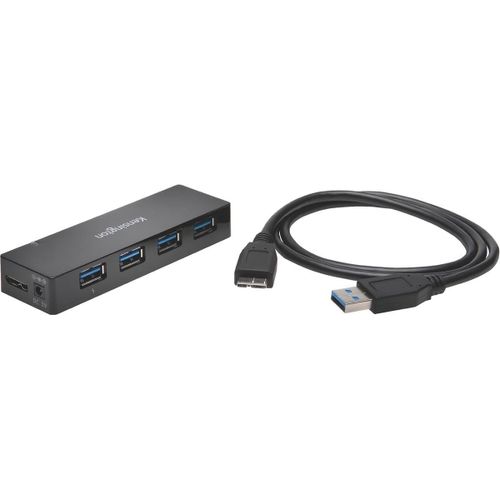 Hamiltion-Hub 4 Ports Usb 3.0, Transfert Des Données Jusqu'À 5 Gbit/S-3 Amplificateurs Pour Recharger Rapidement Smartphones & Tablettes, Installation Plug & Play