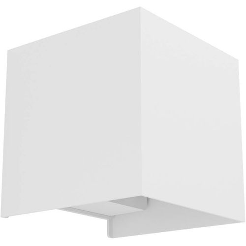 Hamiltion-Applique Murale Intérieure Led Valmontone, Lampe D¿Intérieur Cube, Éclairage Indirect Pour Chambre À Coucher Et Salon, Spot Mural En Métal Blanc, Blanc Chaud, 10 X 10 Cm