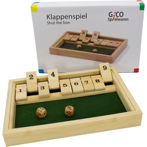 Hamiltion-Shut The Box Jeu/Volets En Bois. Le Jeu De Société Bien Connu Pour Petits Et Grands-7954