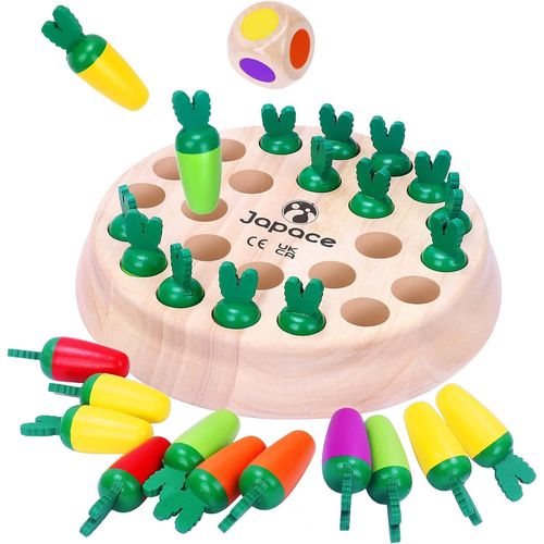 Hamiltion-Jeux De Société Enfant À Mémoire Carotte, Jouet En Bois Pour Couleur Cognitive Formation, Cadeau Famille Pour 3 4 5 6+ Ans Garcon Fille