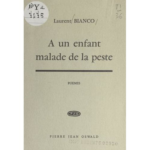 À Un Enfant Malade De La Peste